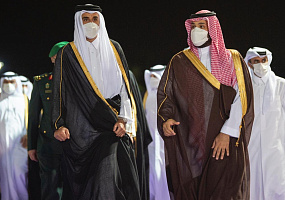Наследный принц Королевства Саудовской Аравии Мохаммад бин Салман принял эмира Катара шейха Тамима бин Хамада Аль Тани
